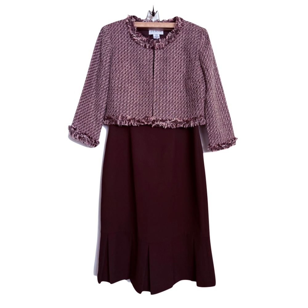 J.G. Hook tweed jacket and sleeveless dress size 8
